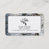 Arbre à bouleau rustique, carte de rendez-vous (Dos)