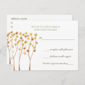 Arbre à brindilles d'automne - Carte de réponse (Devant / Derrière)