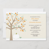 Arbre à citrouille blanc Invitations (Devant)