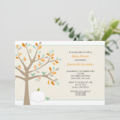 Arbre à citrouille blanc Invitations (Debout devant)