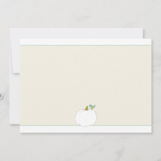 Arbre à citrouille blanc Invitations (Dos)