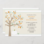 Arbre à citrouille blanc Invitations (Devant / Derrière)