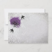 Arbre à feuilles cardiaques Oiseaux Vintages Merci (Dos)