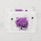 Arbre à feuilles cardiaques Oiseaux Vintages RSVP (Devant / Derrière)