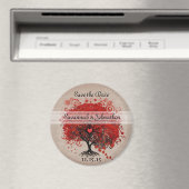 Arbre à feuilles de coeur rouge Magnet Réservez la (In Situ (Lave-vaisselle))