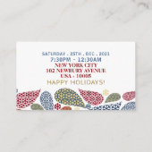 Arbre à flocons de neige, Invitation pour Billet d (Dos)