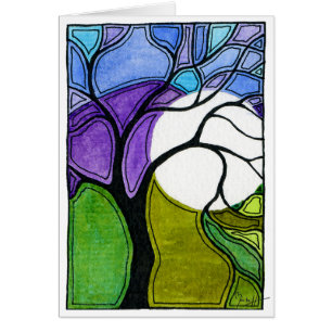 Arbre à l'encre d'aquarelle