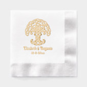 Arbre à noeuds celtiques Arbre à vie Nom de couple (Recto)