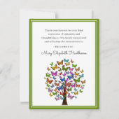 Arbre à papillons coloré | Photo Merci funéraire (Devant)