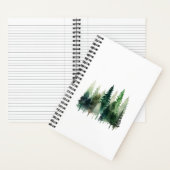 Arbre à pin aquarelle Carnet 5,5 x 8,5 (À l'intérieur)