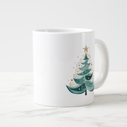 Arbre à pin d'hiver Café de Noël Mug (Devant droit)