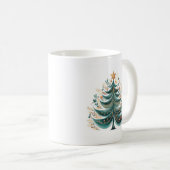 Arbre à pin d'hiver Café de Noël Mug (Devant droit)