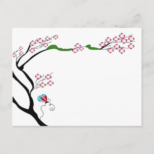 Arbre à ressort sur une carte postale