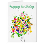 Arbre abstrait couleur aquarelle (Devant)