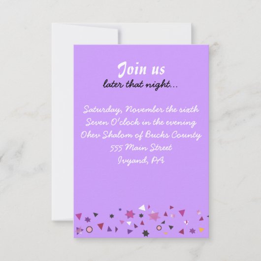 ARBRE ABSTRAIT DE VIE Bat mitzvah Carte de fête (Devant)