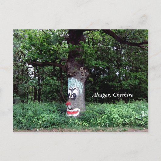 Arbre Alsager avec carte postale face (Devant)