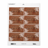 Arbre Anneaux Rustique Pays Étiquette de bouteille (Feuille entière)