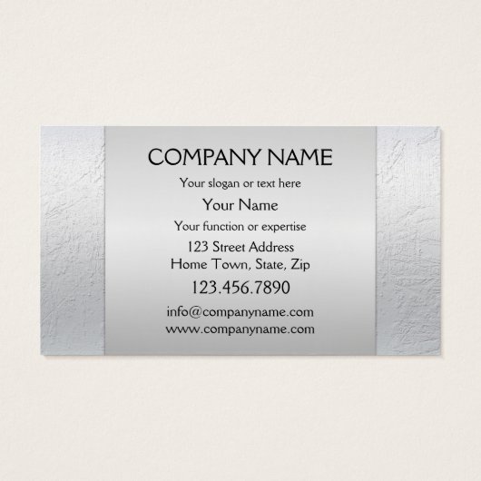 Arbre Argent Merci Carte de visite (Dos)