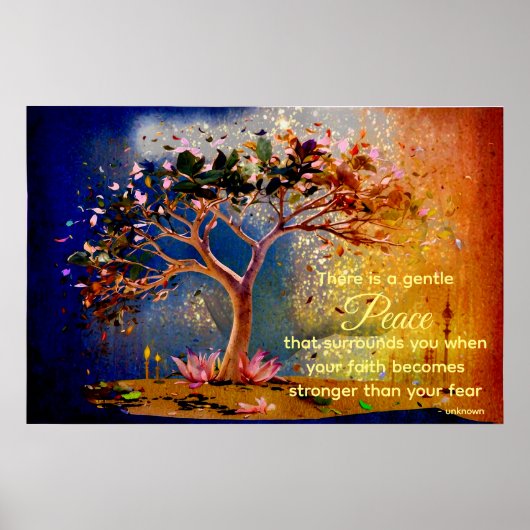 *~* Arbre Artistique AP81 Citation de Paix Poster (Devant)