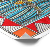 Arbre au bord de la rivière affiche inspirante (Coin)