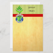 Arbre au sommet de la Terre Racines Papeterie (Devant / Derrière)