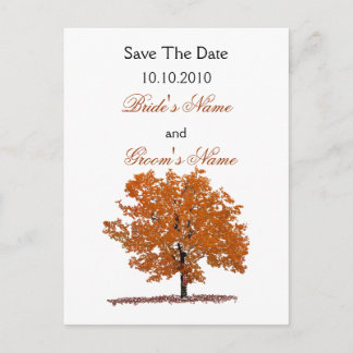 Arbre automne Enregistrer la carte postale Date.