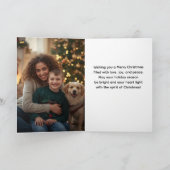 Arbre aux ornements rouges Carte de Noël – Famille (Intérieur)