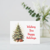 Arbre avec carte postale de vacances (Debout devant)