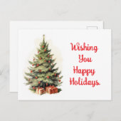 Arbre avec carte postale de vacances (Devant / Derrière)
