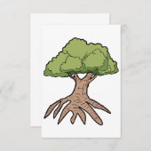 Arbre avec de longues invitations de racines (Devant / Derrière)