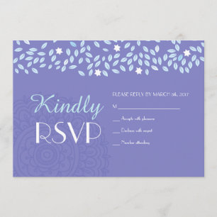 ARBRE AVEC ÉTOILES Carte de réponse RSVP Bat mitzv
