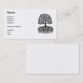 Arbre avec le carte de visite de racines (Devant / Derrière)
