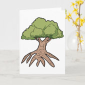 Arbre Avec Longue Racine Cartes De Voeux (Fleur jaune)