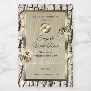 Arbre Beige Orge Or Cadre produit Étiquettes Ajout