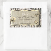 Arbre Beige Orge Or Cadre produit Étiquettes Ajout (Sac)