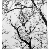 Arbre blanc de lune de noir d'abrégé sur rideau en (Devant)