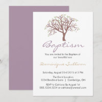 Arbre blanc | Invitation au baptême
