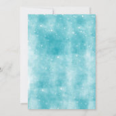 Arbre bleu Aquarelle Noël Invitation à la fête de (Dos)