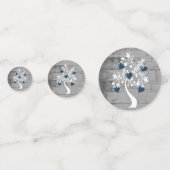 Arbre Bleu des Coeurs Table Mariage Confetti (Devant)