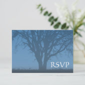 Arbre bleu rustique de la vie Barre Mitzvah RSVP (Debout devant)
