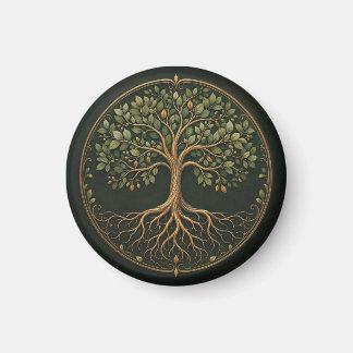 Arbre botanique, Arbre de Vie, Magnet rond de cuis