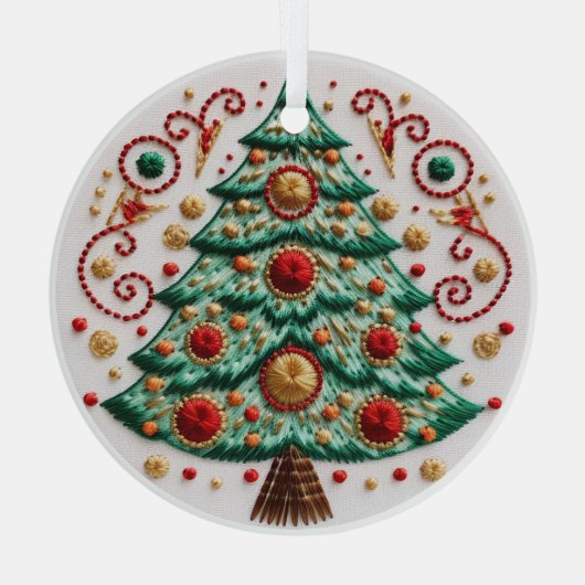 Arbre brodé 3D ornements de Noël (Verso)