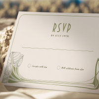 Arbre carte RSVP en Bloom Mackintosh Art Nouveau
