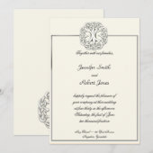 Arbre celtique de la Faire-part de mariage de vie (Devant / Derrière)