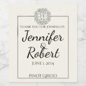 Arbre celtique de la vie Étiquette de vin (Étiquettes simples)