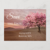 Arbre cerise en fleurs Enregistrer la date Carte p (Devant)