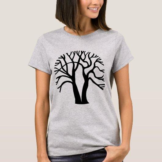 Arbre circulaire - T-shirt noir (Devant)