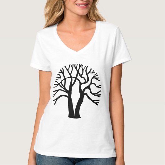 Arbre circulaire - T-shirt noir (Devant)