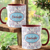 Arbre Coeur Motif Monogramme Modèle Mug