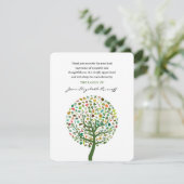 Arbre coloré Art Abstrait | Merci funéraire (Debout devant)